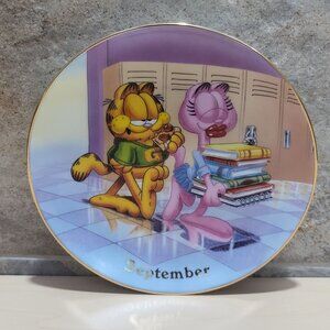 Garfield Calendar September Plate Jim Davis Plate No A 1444 Danbury Mint